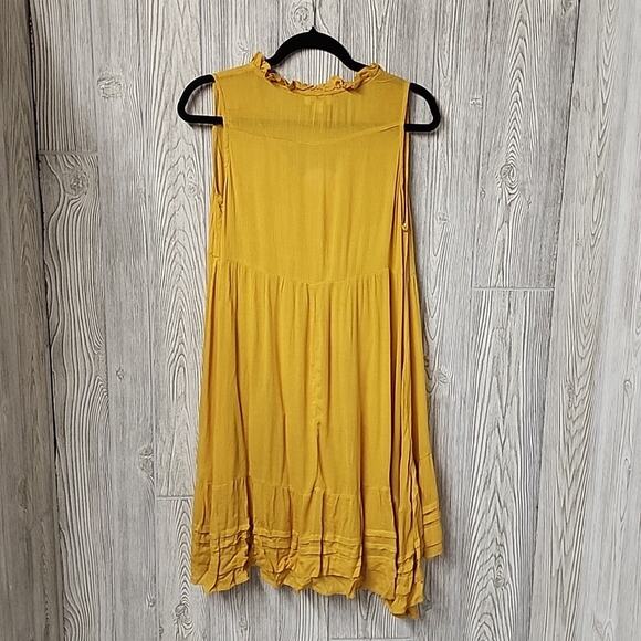 UMGEE Yellow Sleeveless Tierred Mini Dress Womens Size Small NEW - Picture 6 of 9